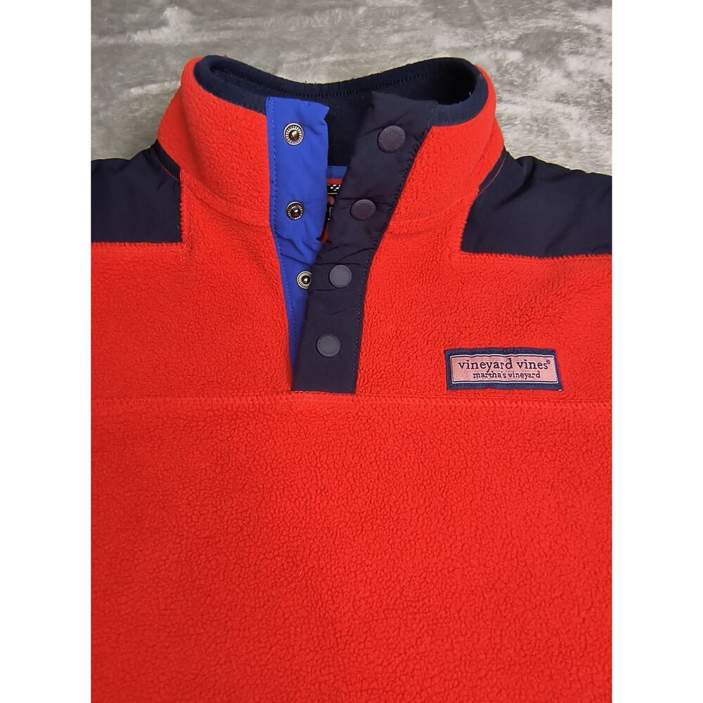 Vineyard Vines Boys Fleece Quarter Snap Pullover - Size L (16)